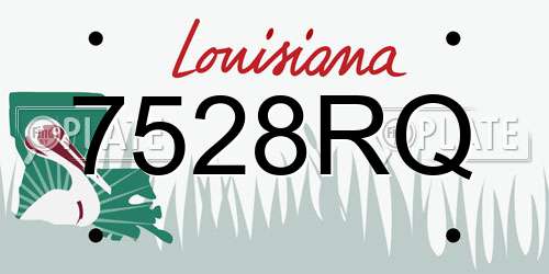 7528RQ Louisiana License Plate