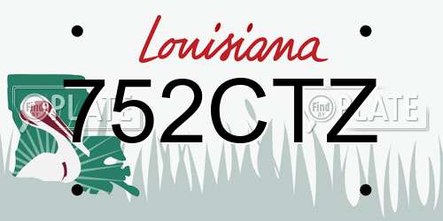752CTZ Louisiana License Plate
