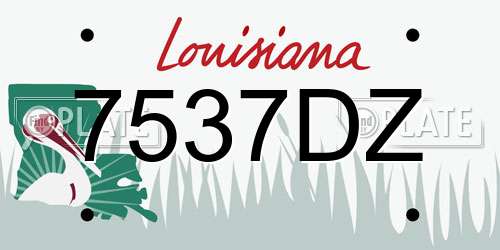 7537DZ Louisiana License Plate