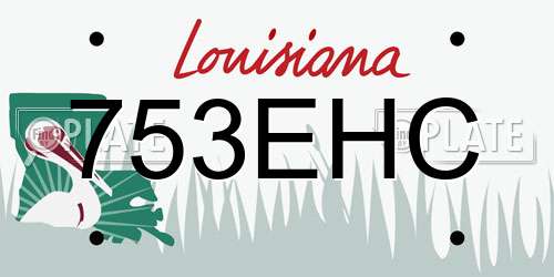 753EHC Louisiana License Plate
