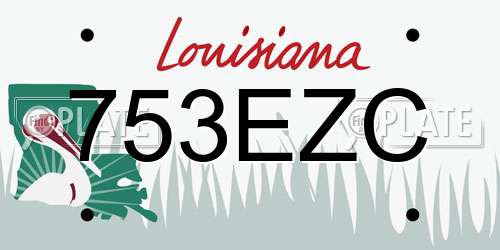 753EZC Louisiana License Plate