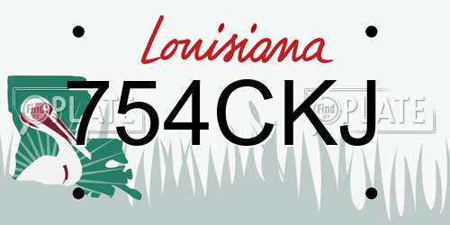 754CKJ Louisiana License Plate