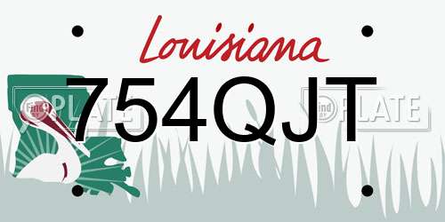 754QJT Louisiana License Plate