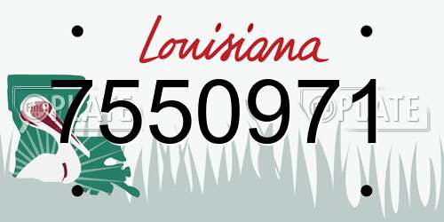 7550971 Louisiana License Plate