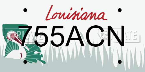 755ACN Louisiana License Plate