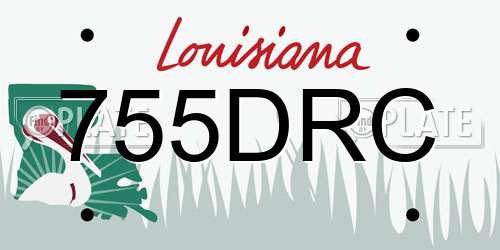 755DRC Louisiana License Plate