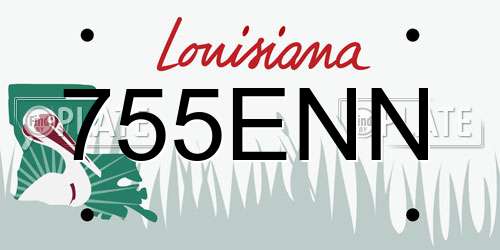 755ENN Louisiana License Plate