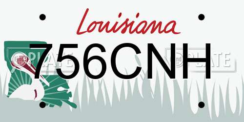756CNH Louisiana License Plate