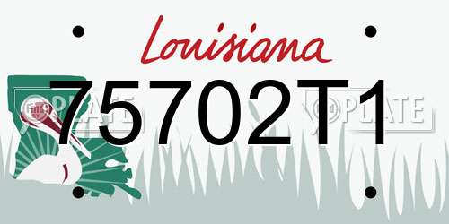 75702T1 Louisiana License Plate