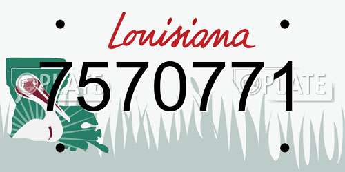 7570771 Louisiana License Plate