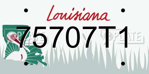 75707T1 Louisiana License Plate
