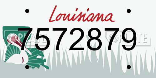 7572879 Louisiana License Plate