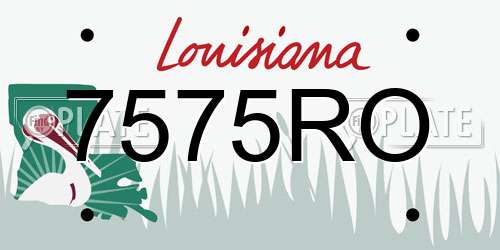 7575RO Louisiana License Plate