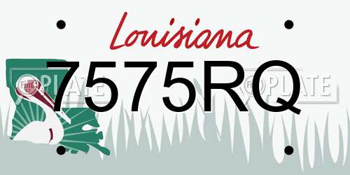 7575RQ Louisiana License Plate