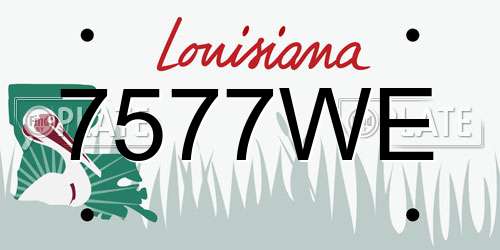 7577WE Louisiana License Plate