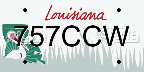 757CCW Louisiana License Plate