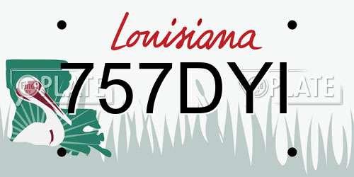 757DYI Louisiana License Plate