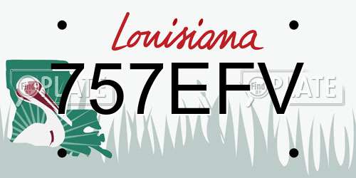 757EFV Louisiana License Plate