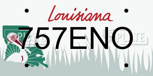 757ENO Louisiana License Plate