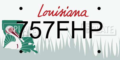 757FHP Louisiana License Plate