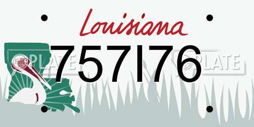 757I76 Louisiana License Plate