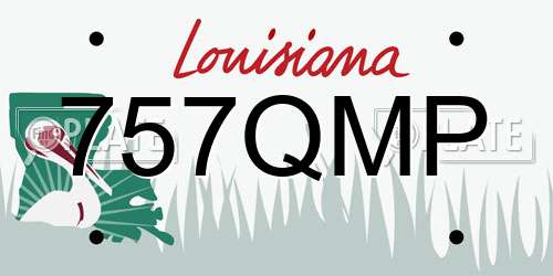 757QMP Louisiana License Plate