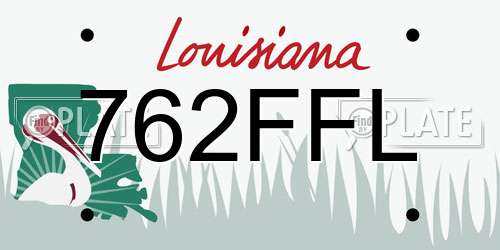 762FFL Louisiana License Plate
