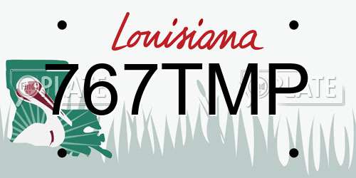 767TMP Louisiana License Plate