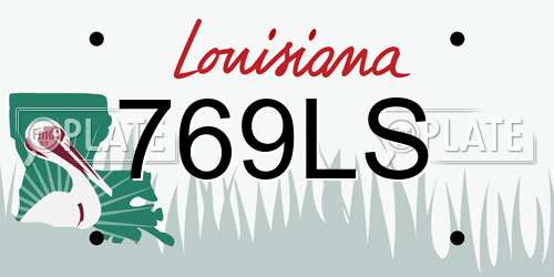769LS Louisiana License Plate