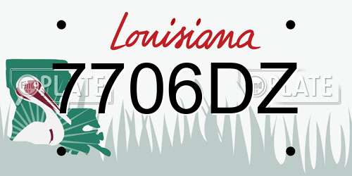 7706DZ Louisiana License Plate