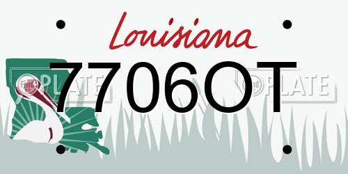 7706OT Louisiana License Plate