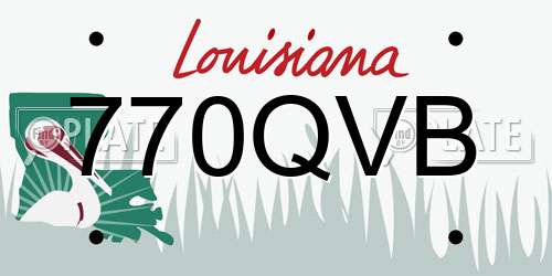 770QVB Louisiana License Plate