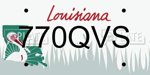 770QVS Louisiana License Plate