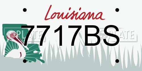 7717BS Louisiana License Plate