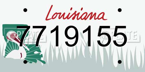 7719155 Louisiana License Plate