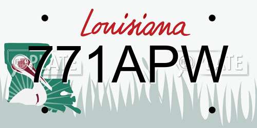 771APW Louisiana License Plate