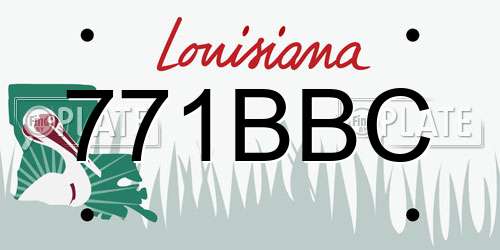 771BBC Louisiana License Plate