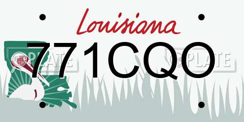 771CQO Louisiana License Plate