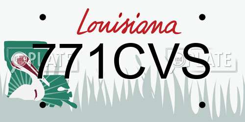 771CVS Louisiana License Plate