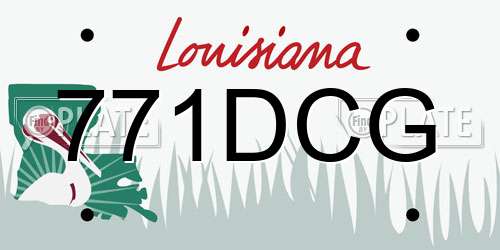 771DCG Louisiana License Plate