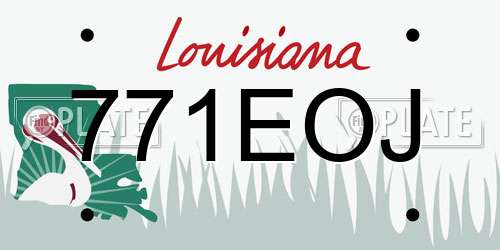 771EOJ Louisiana License Plate