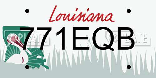 771EQB Louisiana License Plate