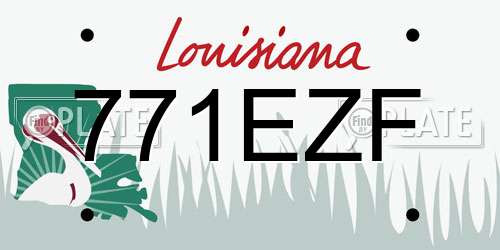 771EZF Louisiana License Plate