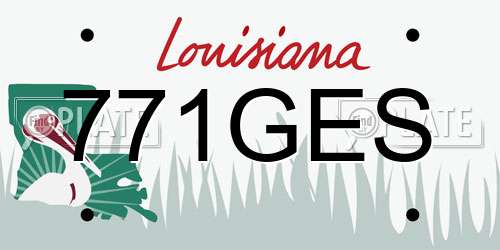 771GES Louisiana License Plate