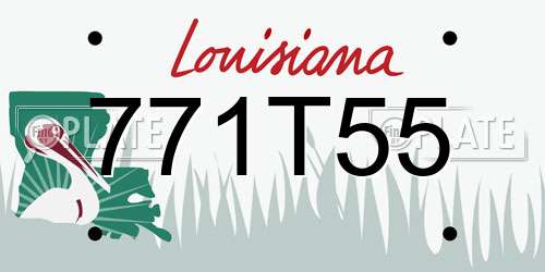 771T55 Louisiana License Plate