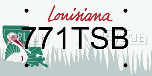 771TSB Louisiana License Plate