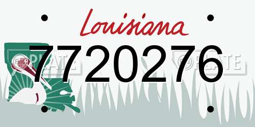 7720276 Louisiana License Plate