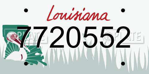 7720552 Louisiana License Plate