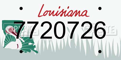 7720726 Louisiana License Plate