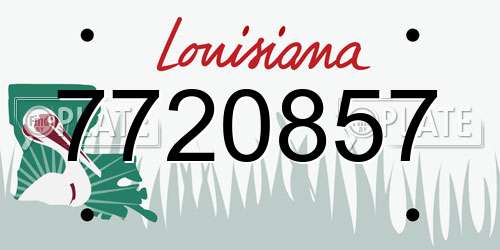 7720857 Louisiana License Plate